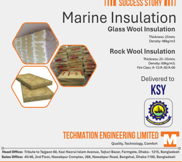 Glass Wool and Rock Wool Insulation Supply for marine ships