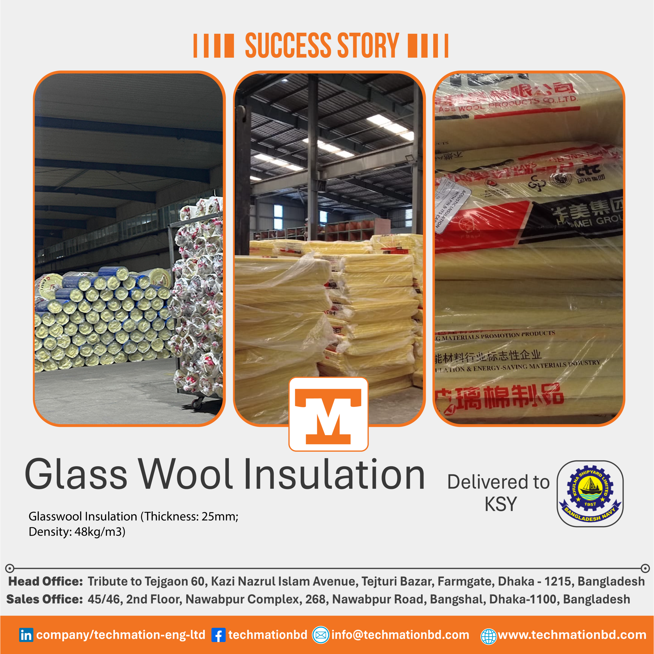 Glass Wool and Rock Wool Insulation Supply for marine ships