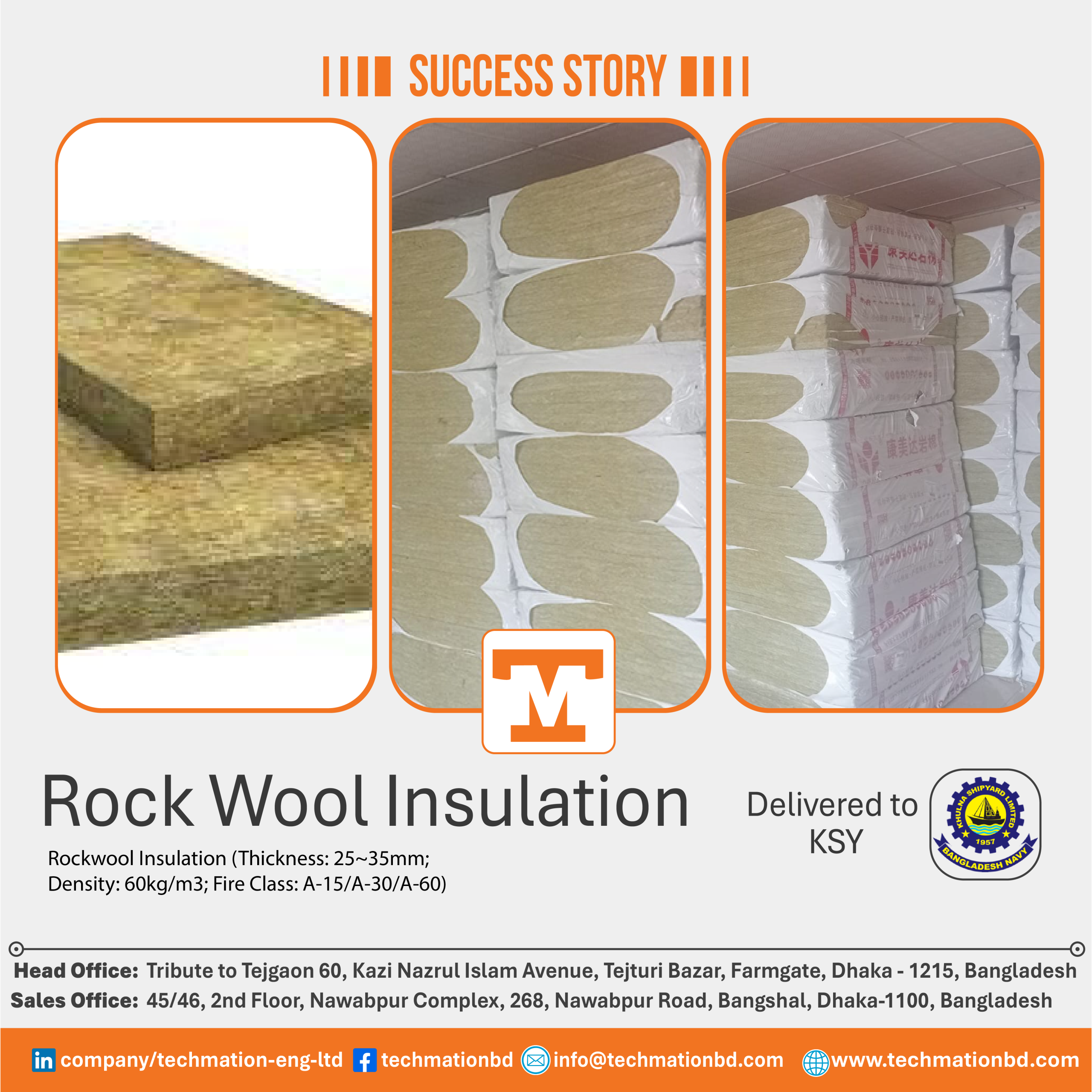 Glass Wool and Rock Wool Insulation Supply for marine ships