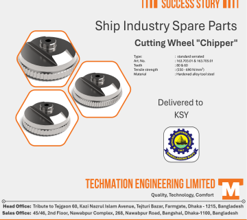 Ship Industry Spare Parts Supply for Khulna Shipyard by Techmation