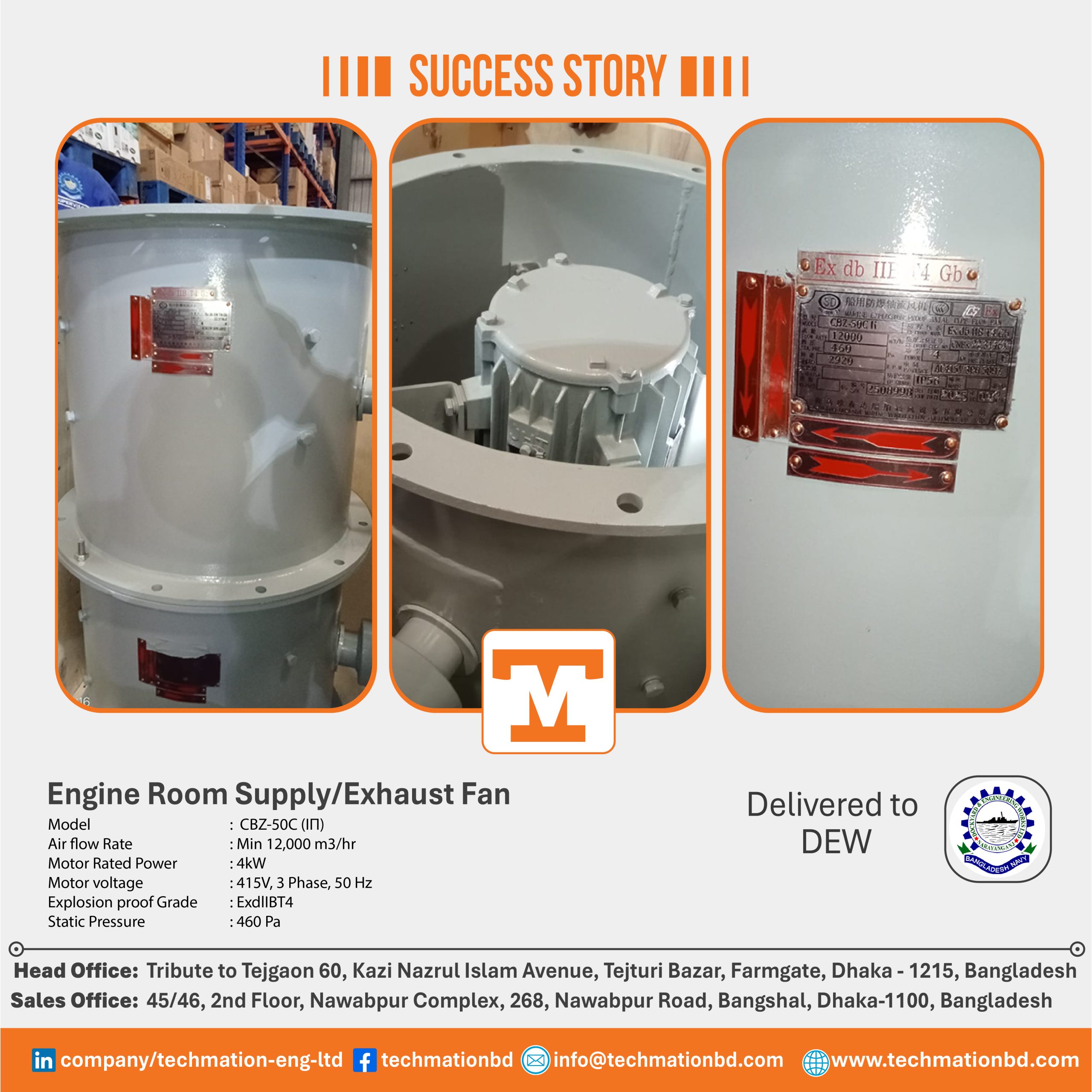 Exaust Fan-02 Specialized Marine Equipment Supply for Dockyard and Engineering Works Ltd DEW