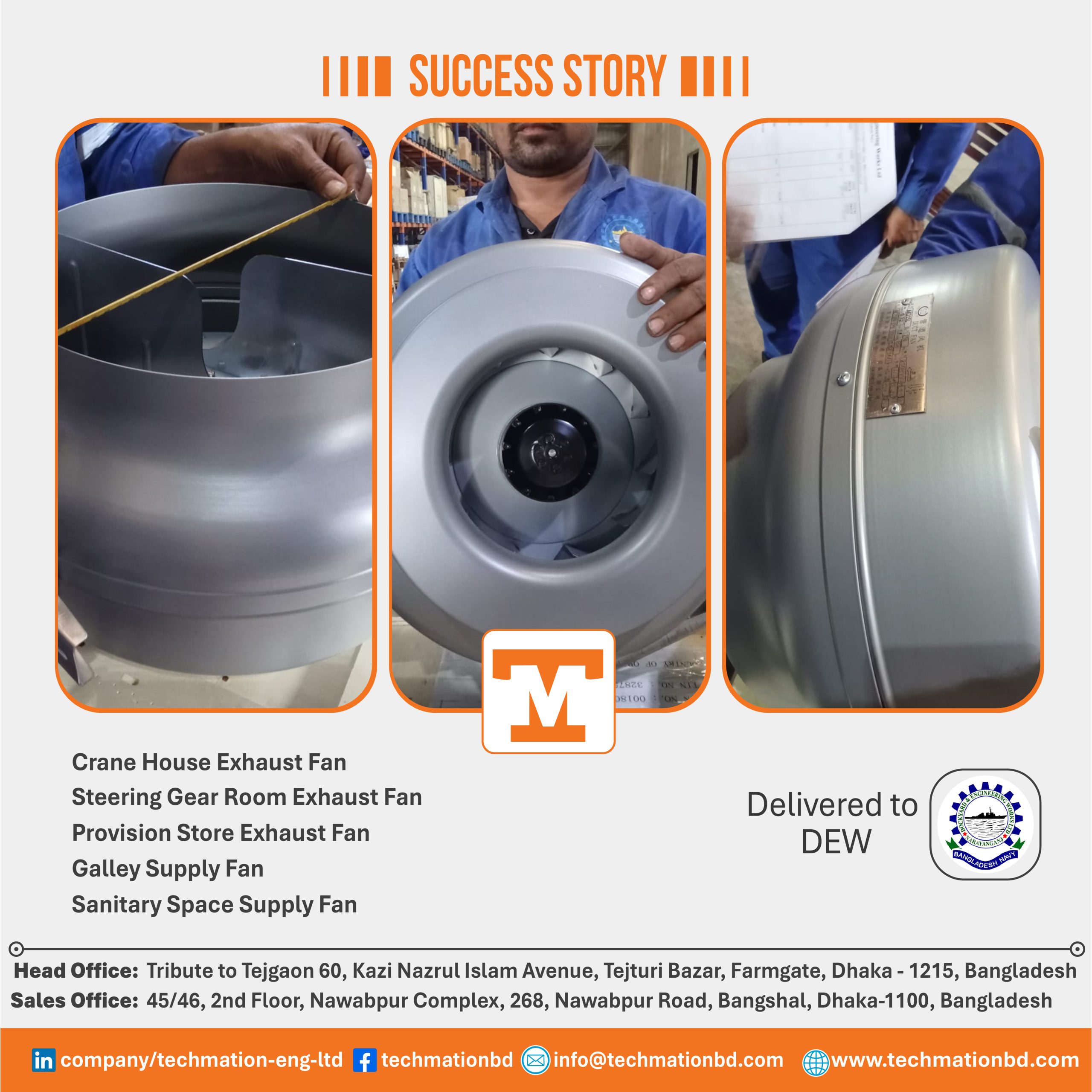 Exaust Fan-03 Specialized Marine Equipment Supply for Dockyard and Engineering Works Ltd DEW