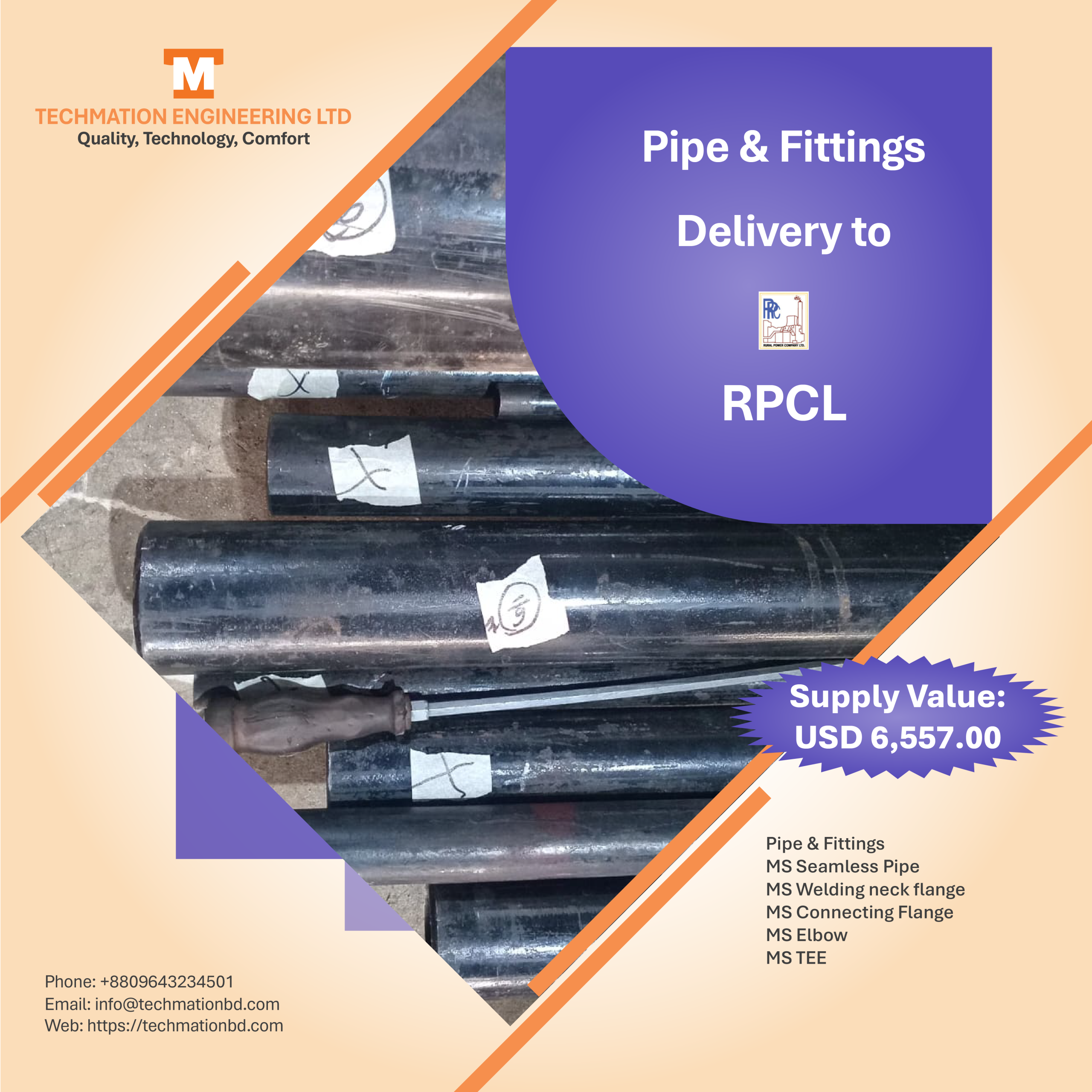 Industrial MS Flanges Shanghai Univalve Precision engineered MS Welding Neck and Connecting Flanges supplied by Techmation Engineering